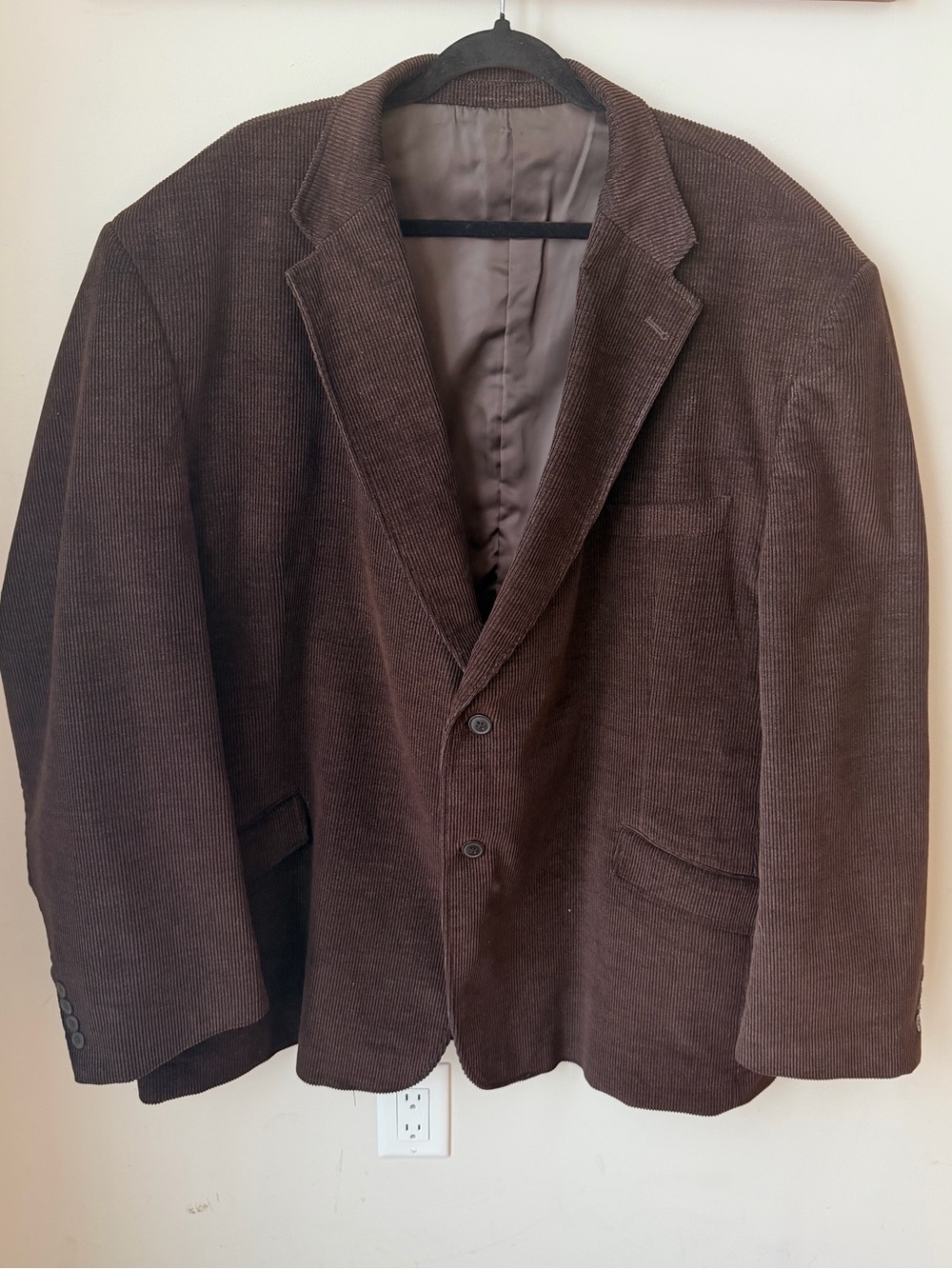 Vintage Brown Corduroy Blazer • Old Money • Academia • Preppy • 56R Sport Coat